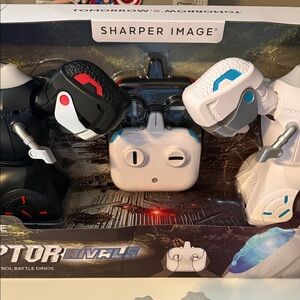 Sharper Image Raptor Remote Control Battle Dinos - Black and White
